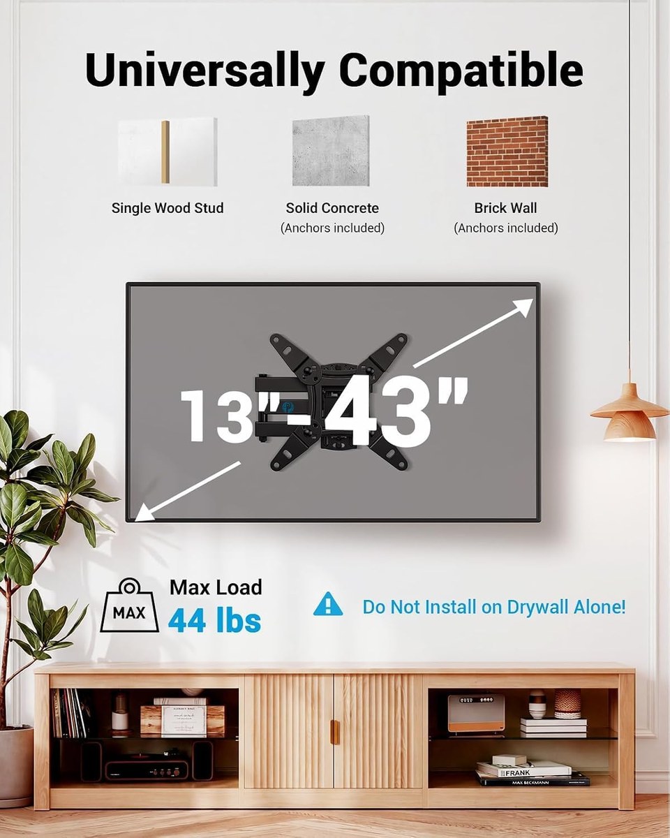 Pipishell Full-Motion TV Wall Mount