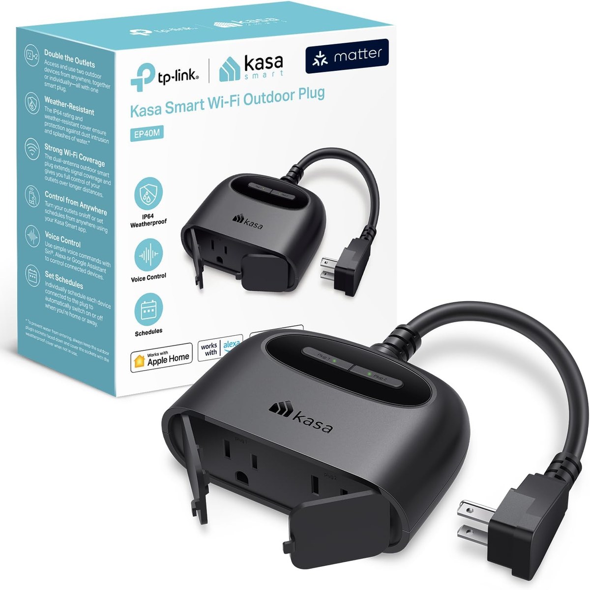 Kasa Matter Smart Outdoor Plug (EP40M)