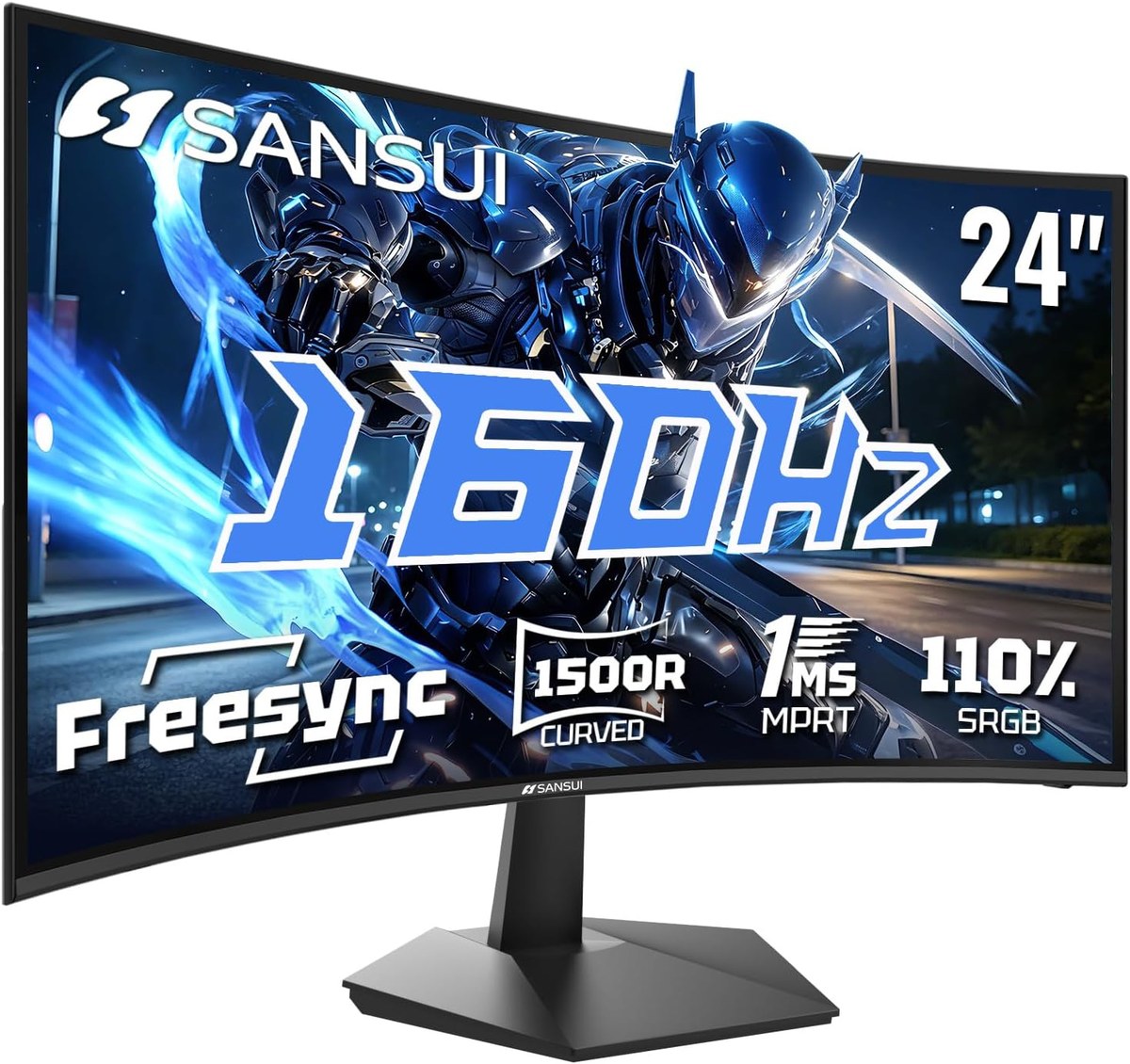 SANSUI 24" Curved 160Hz Gaming Monitor